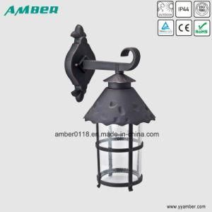 Iron Cover Down Garden Light with Round Glass Diffuser