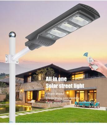 New Design 60W 90W 120W Waterproof IP65 Motion Sensor All in One Solar Light LED Integrated Solar Street Light