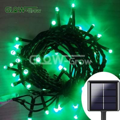 Green IP44 Waterproof Solar Powered LED String Light Christmas Fairy Light for Home Event Garden Tree Street Patry Wedding Decoration