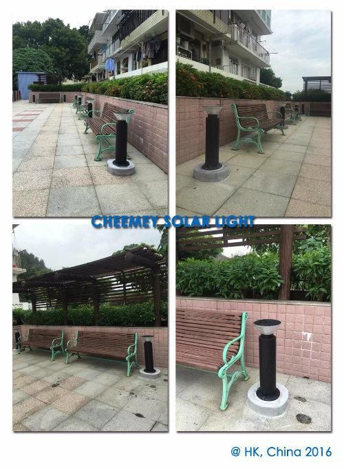 3-5 Years Warranty Aluminum LED Solar Bollard Light for Garden