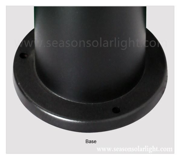 Smart Recontrol LED Garden Lighting Post Outdoor Solar Bollard Light with Solar Panel System
