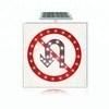 Aluminum No U Turning Solar Powered Rechargeable Flashing Sign