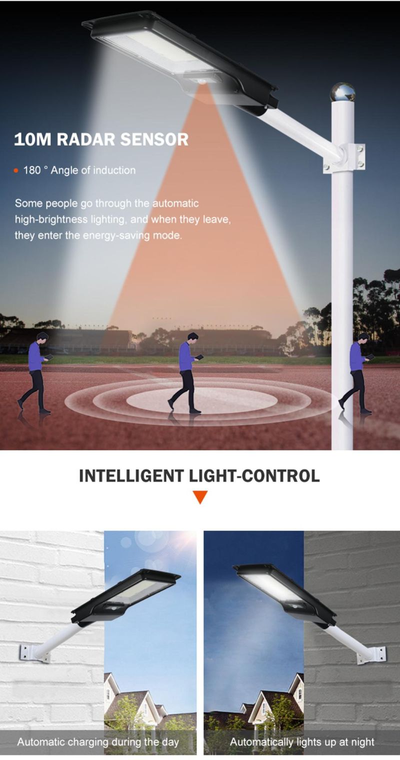 Outdoor IP65 Waterproof 50W 100W 200W 300W Integrated All in One Solar LED Street Light
