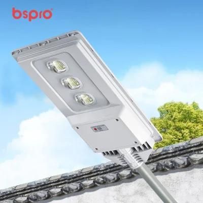 Bspro LED Solar Street Light Outdoor High Lumen All in One Integrated Auto-Cleaning LED Solar Street Light