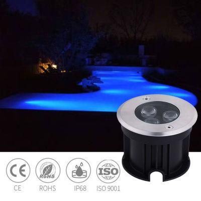 3W IP68 12V 24V 304ss Inground LED Swimming Pool Underwater Light