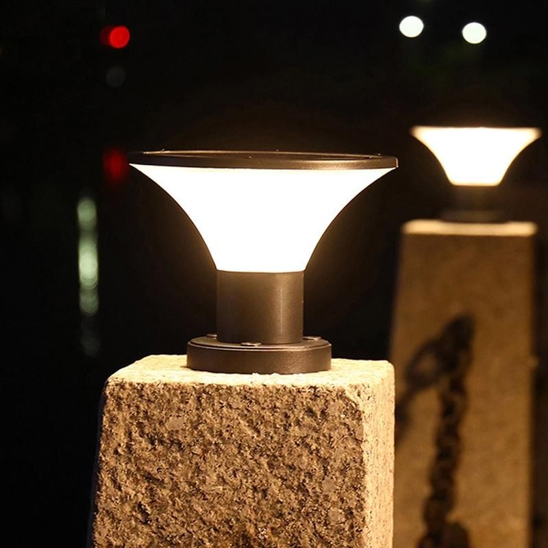 30W 50W High Quality Lumen Gate Post Pillar Lamps, Garden Solar LED Light, Outdoor Waterproof Solar Power Lighting, Decoration Sensor Lamps