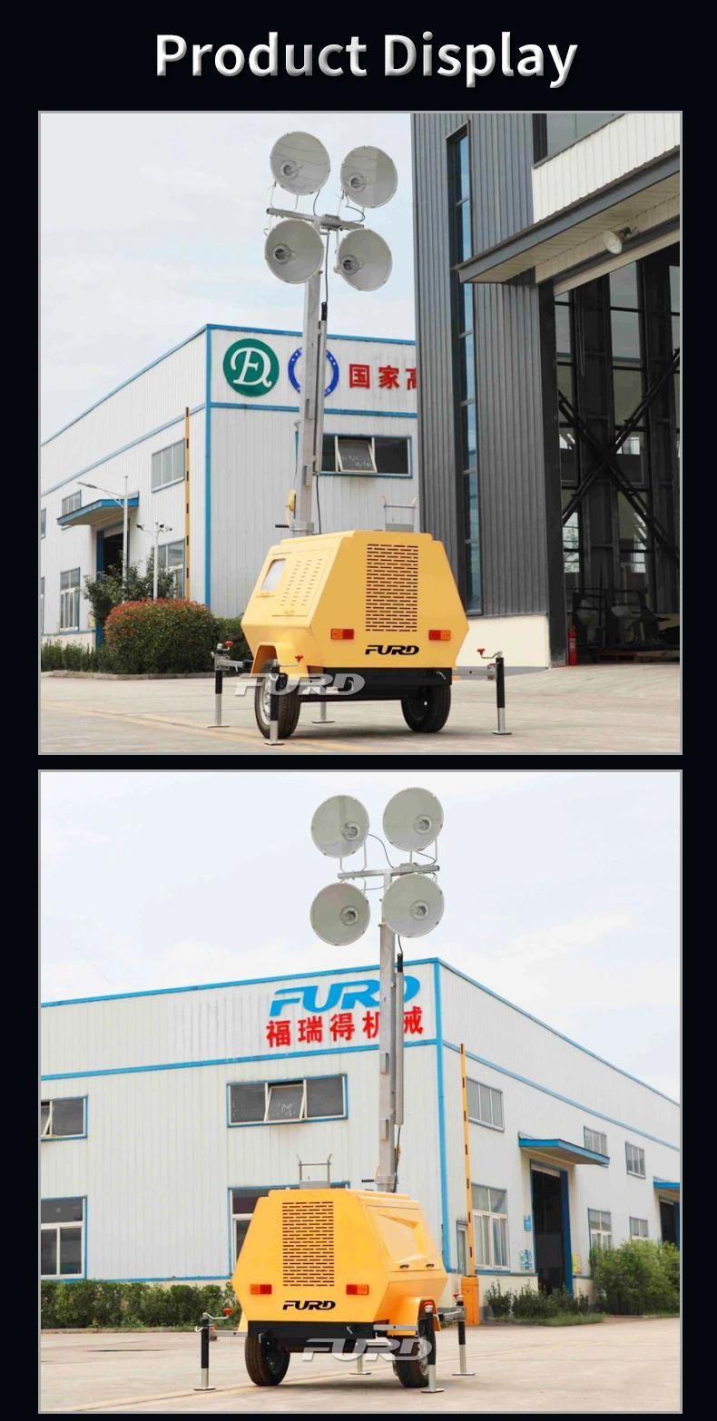 9m High Mast Emergency Lighting Mobile Light Tower