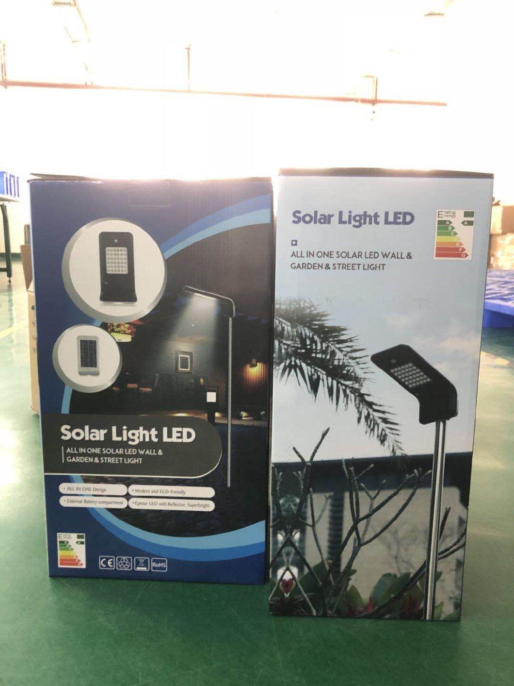 Outdoor Garden Pathway Walkway Wall Mounted Motion Sensor LED Integrated Solar Light