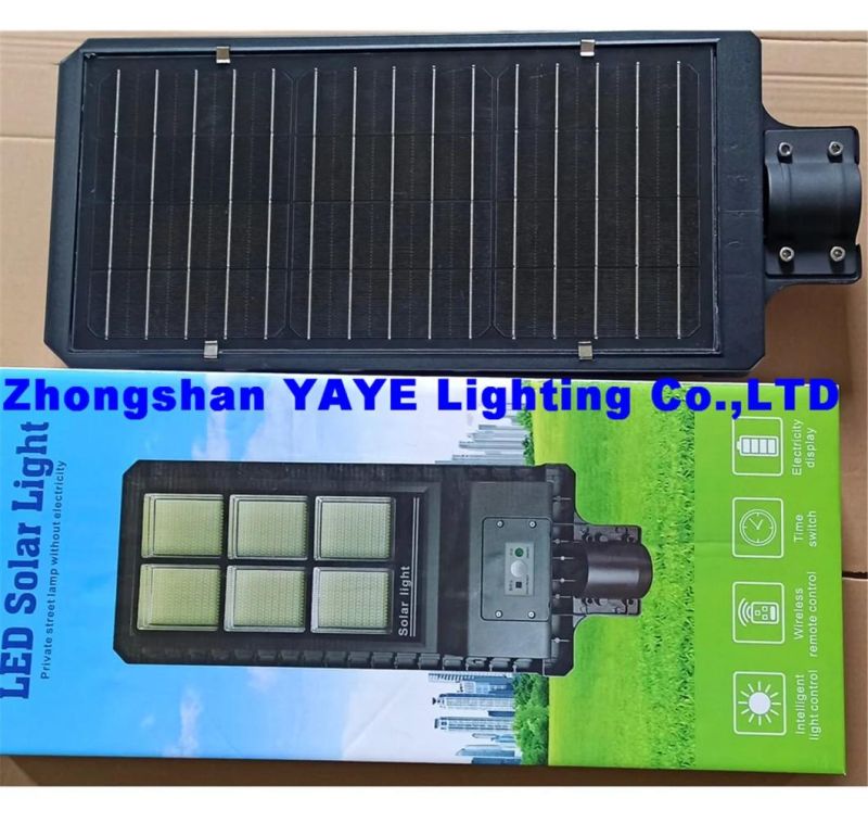 Yaye 2021 Factory Price 300W/200W/100W All in One Solar LED Street Lighting with Remote Controller +Motion Sensor + Light Control +Time Control