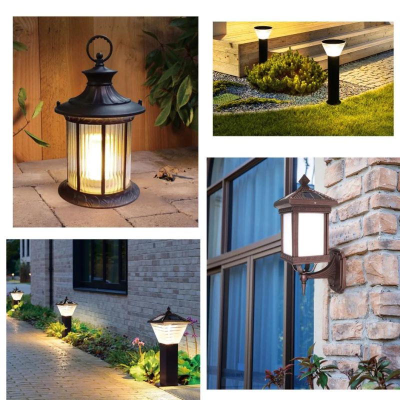 Country County Villa Hotel Park Solar Lights with Remote Controller