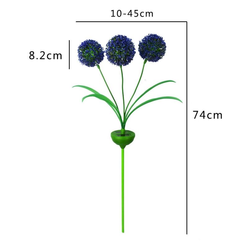 Outdoor Decorative Lights Patio 3 LED Waterproof Solar Dandelion Ground Night Lights Garden Wyz18469