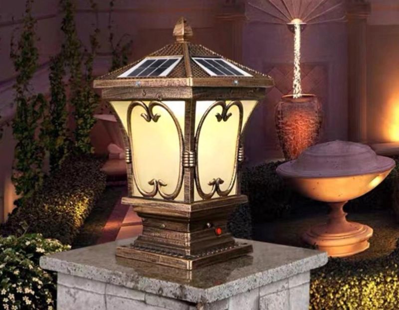 Stainless Steel Outdoor Waterproof Powered LED Garden Solar Lamp
