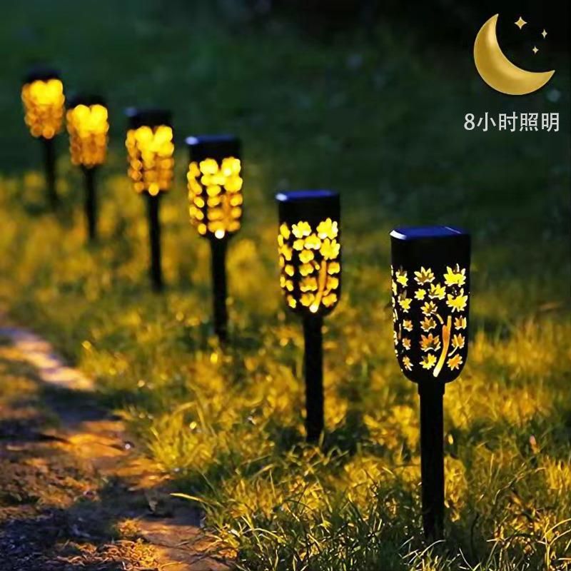Solar Powered Pathway Lights Dual Light Modes Landscape Path Lights Solar Path Lights Outdoor Waterproof LED Lighting for Lawn Driveway Garden Yard Landscape