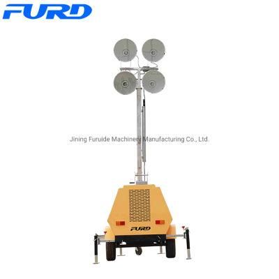 Mobile Trailer Light Tower with 9m Telescopic High Mast