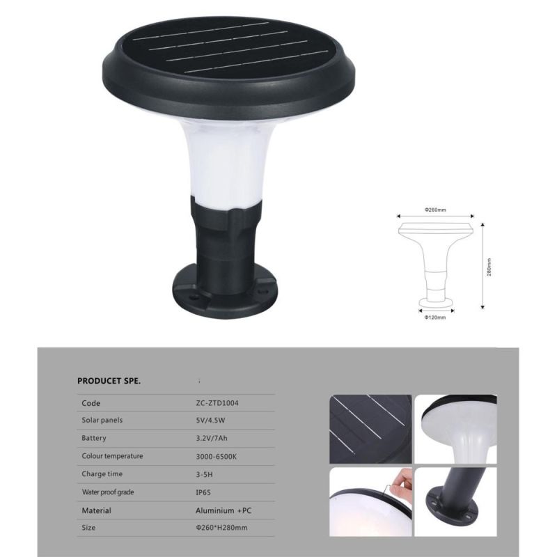 New Arrival Solar Outdoor Lamp Type Waterproof LED Pole Light Series Solar Light for Garden Decoration