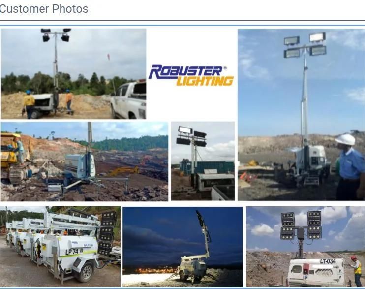 9m Heavy Duty Trail Metal Halide Diesel Generator Lighting Tower