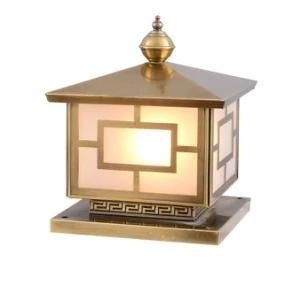 Outdoor IP65 Solar Garden Light Villa Copper LED Pillar Table Lamp (GT-AL2137-180)