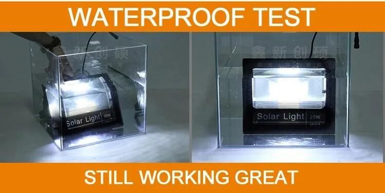IP67 Outdoor Rechargeable Solar Powered Flood Light for Security 25W 40W 60W 100W 200W Solar LED Flood Light Reflector