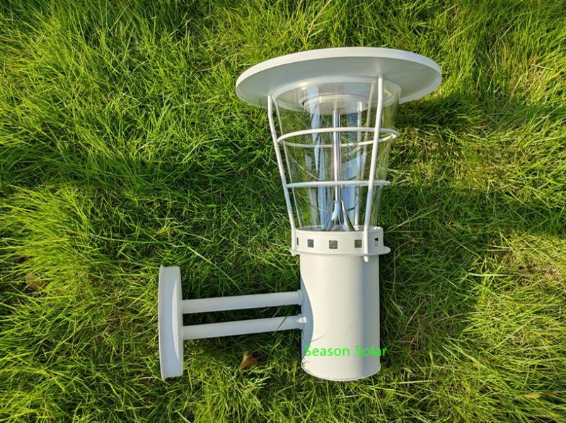 Smart Remote Control Wall Lighting Outdoor Solar Lamp Wall Mount Install IP65 with Warm+White LED Light