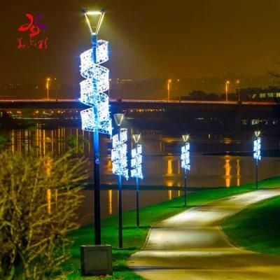 Customize for Xmas Outdoor Festival Lighting Christmas Commercial Decorations Pole Motif LED Street Light