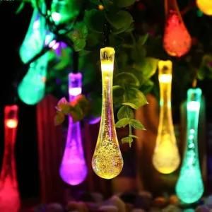 Water Drop 20/30LED Solar String Light for Christmas Festival Decorate