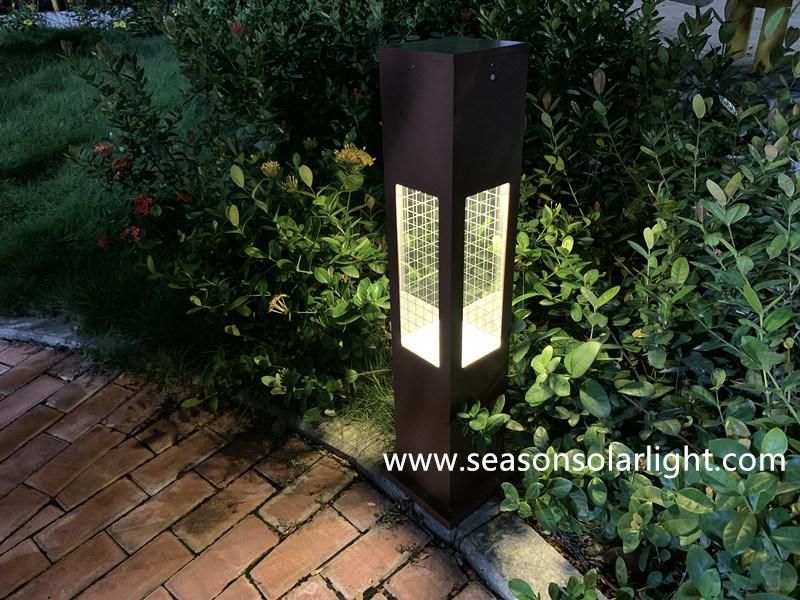 Landscape Lawn Square Pathway LED Lighting Solar Power Outdoor Garden Light with Warm+White LED Lamp
