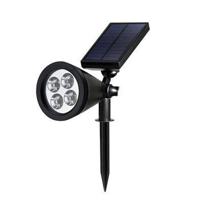 4 LED Outdoor Lithium Battery Poly Panel Solar Spot Light