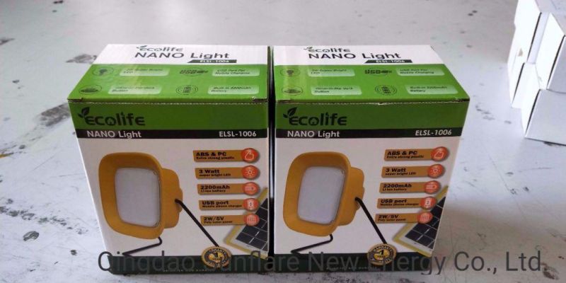 Affordable LED Solar Lantern Lamp with Mobile Phone Charger for Camping