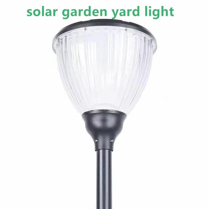 New Standing 3m Pole Lighting Outdoor Pathway Garden LED Solar Landsacpe Light with Warm LED Sensor Light