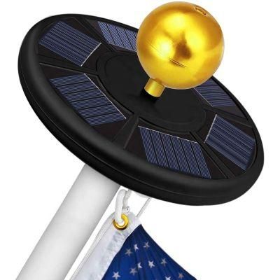 Solar Flag Pole Light - Solar Flag Light - 111 LED - Brightest Outdoor Flagpole Light for Most in-Ground Flagpoles - Dusk to Dawn Lighting Power