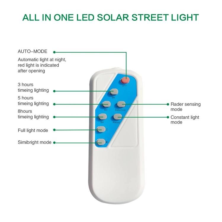 Sunpal 80wp 100wp 120wp Remote Control Solar LED Street Light
