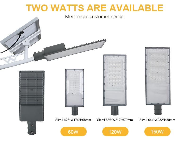 IP65 Waterproof LED 60W Solar Outdoor Street Lights