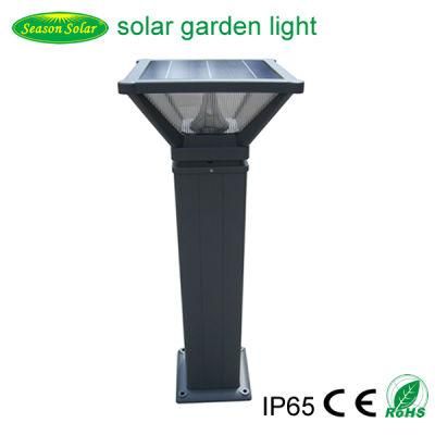 High Lumen LED Lighting 1m Square Standing Pole Outdoor Garden Pathway Warm+White LED Solar Bollard Light