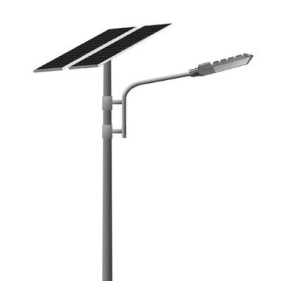 Outdoor IP65 Waterproof Die-Casting Aluminum 7m Pole 50W Split Road Light Pole Solar