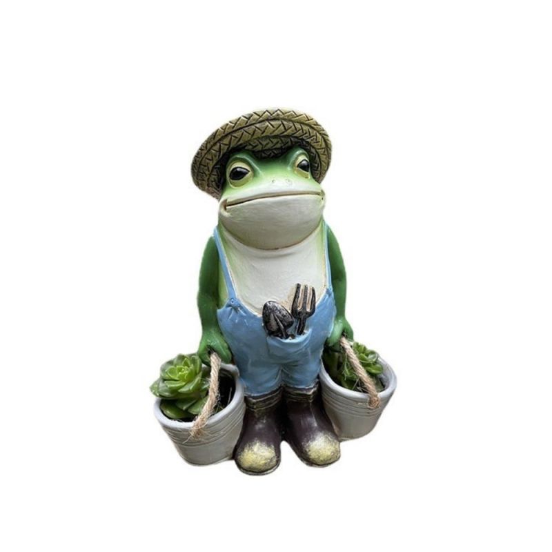 Frog Yard Garden Decorations, Outdoor Animal Statue Gardening Gifts for Christmas Figurine Decorations for Yard Wyz19761