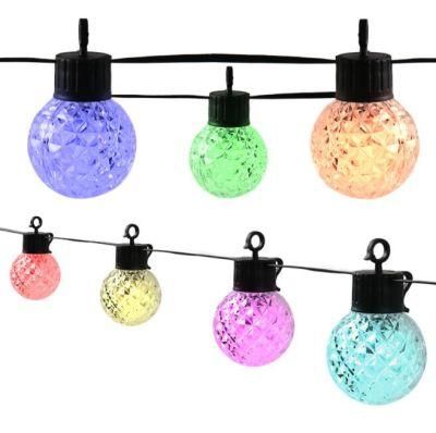 Factory Price Wholesale Outdoor G40 Bulbs Solar Energy RGB LED String Light for Christmas Holiday