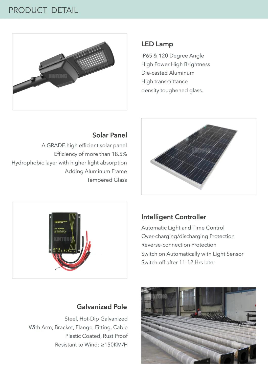 Integrated Solar Street Light with Controller Lithium Battery