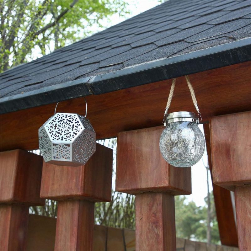 Metal Material Waterproof IP65 Outdoor Tree Hanging Solar Power Lamps for Residental Household