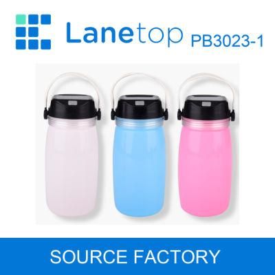 Portable Water Bottle Storage Silicone Solar LED Bottle Camping Lamp for Outdoor