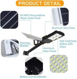 LED 100W Solar Outdoor Street Lights, IP65 Waterproof Dusk to Dawn Security Area Light 6500K Lumen 6500K for Street Yard, Garden,