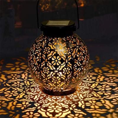 Wrought Iron Decoration Garden Yard Luxury Solar Brightness Hanging Lights