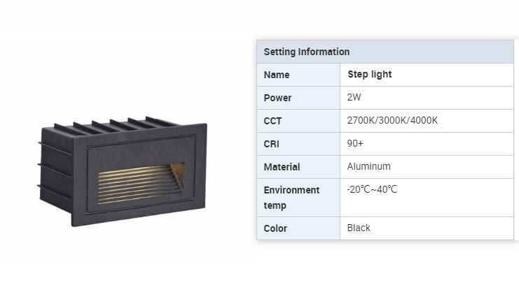 12 Volt LED Recess Step Edg Light Stair Light Fitting