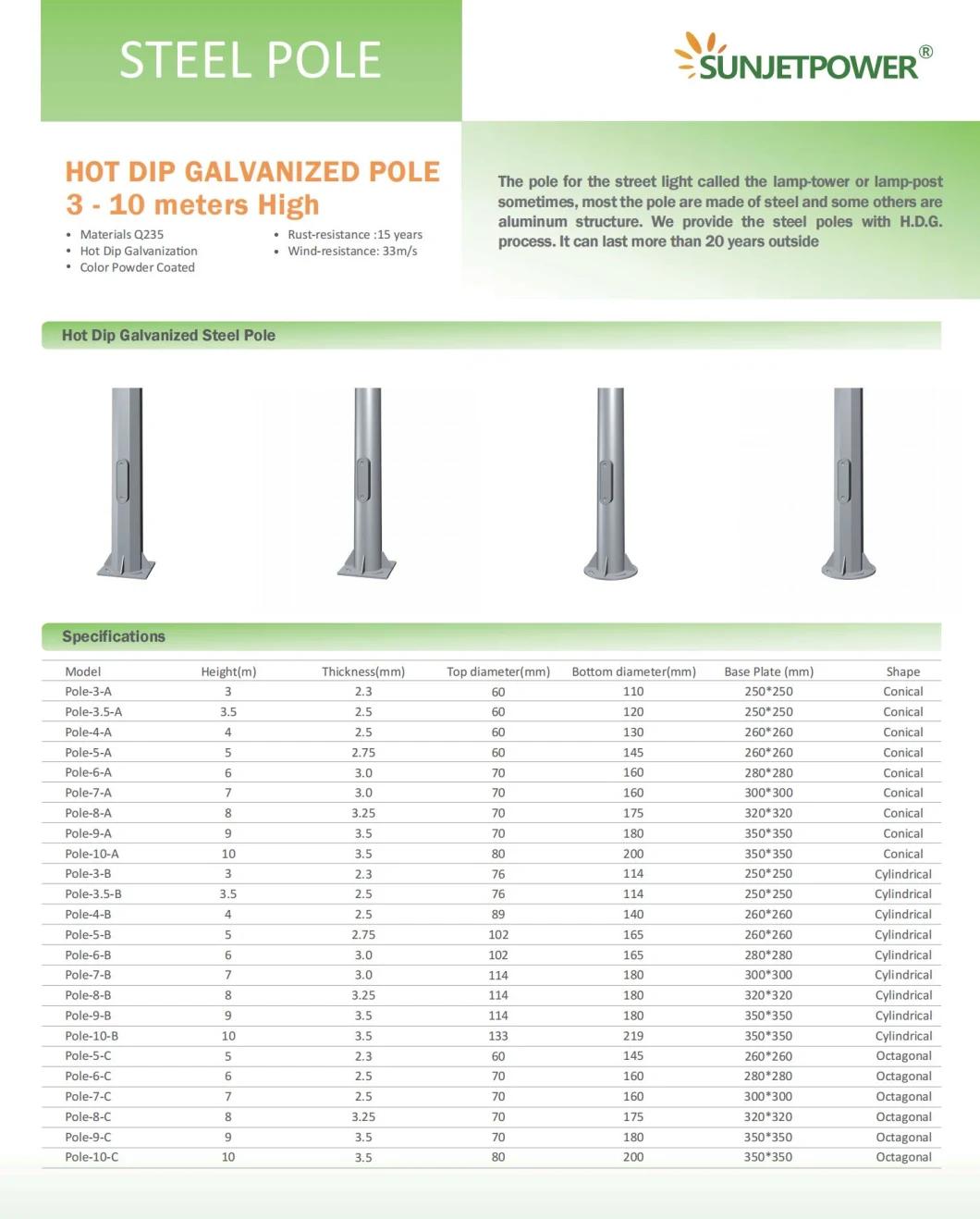 Outdoor Waterproof High Efficiency LED Solar Street Light