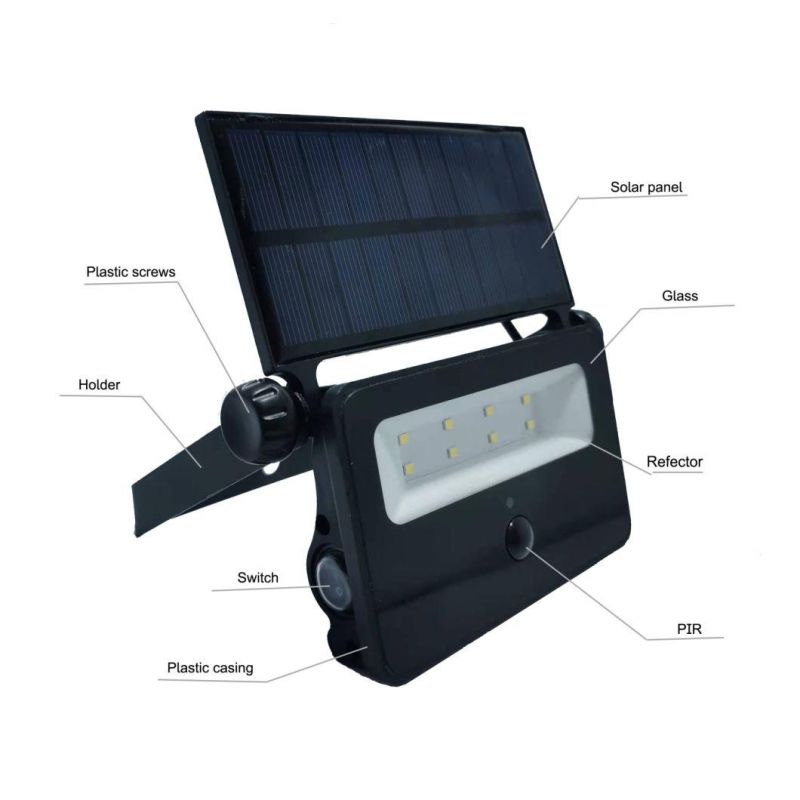 Outdoor LED Solar Energy Charging Light Saving Power System Garden Street Lamp Lighting Floodlight Light