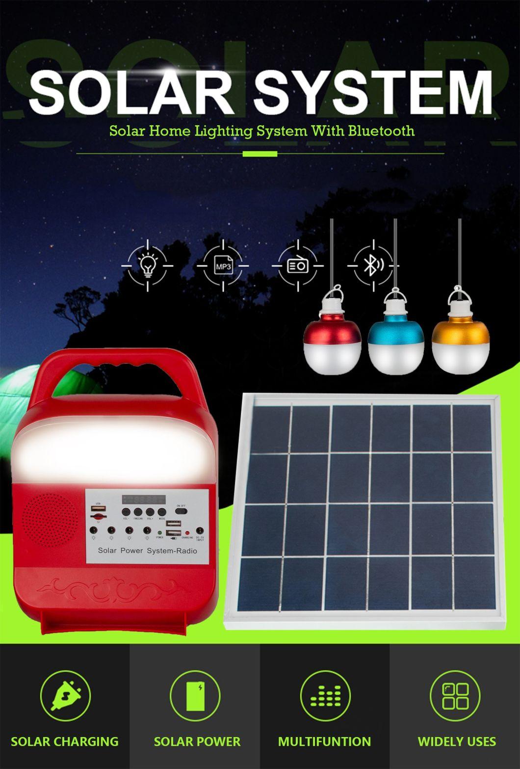Hot Sale Solar Home Lighting System with Bluetooth