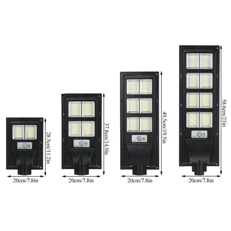 500W/800W/1000W/1200W LED Super Bright Solar Lamp Wall Street Light with Radar PIR Motion Sensor