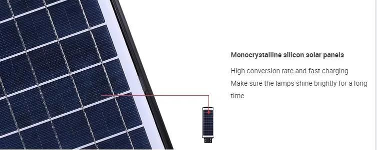 Bspro High Lumen Power Energy Saving IP65 Road Light Integrated Lamp Outdoor Lighting All in One 90W LED Solar Street Light