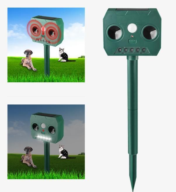 Outdoor Waterproof Environment-Friendly PIR Motion Solar Ultrasonic Animal Bird Cat Dog Repellent