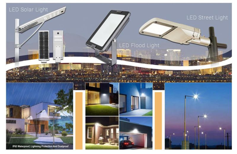 All in One 7W LED Solar Lamp IP65 Outdoor Gate Lamp for Gardens Fences with Spike Decoration with CE RoHS Certificate