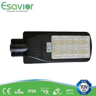 Esavior 90W All in One Integrated LED Outdoor Solar Street/Road/Garden Light with Panel and Lithium Battery